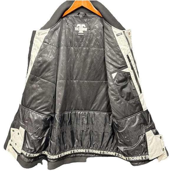 TechNine Winter Athletics Snowboarding Jacket Men's Size L Gray Black Varsity - Picture 2 of 16